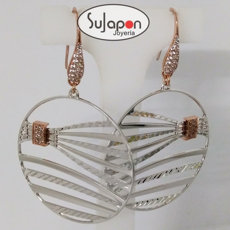 PENDIENTES DE ACERO BOCCADAMO CON CIRCONITAS