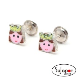 PENDIENTES PLATA ESMALTADA LA PETRA