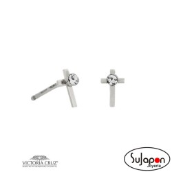 PENDIENTES CRUZ PLATA  DE VICTORIA CRUZ