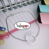 PULSERA PLATA PARA PERSONALIZABLE CIRCULO PARA PROFE