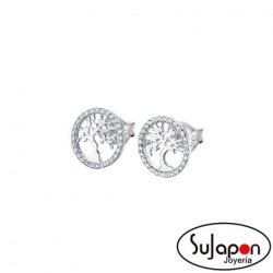 PENDIENTES LOTUS SILVER DE ARBOL DE LA VIDA PEQUEÑO