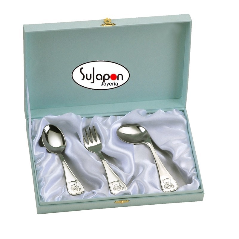 JUEGO DE 4 CUBIERTOS INOX DE OSO