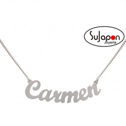 EJEMPLO DE GARGANTILLA CON NOMBRE EN PLATA