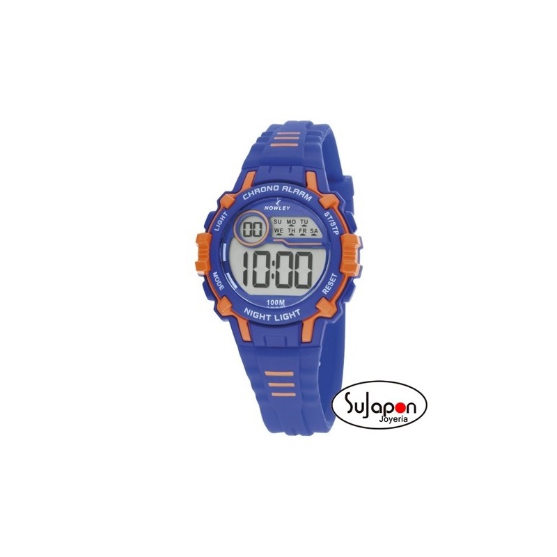 Reloj Nowley digital niño/a azul y naranja