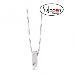 COLGANTE INICIAL DE ORO BLANCO CON BRILLANTE