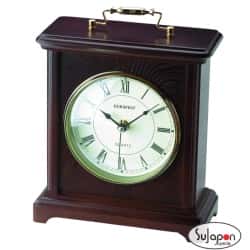 RELOJ DE SOBREMESA DE MADERA OSCURA EUROFEST
