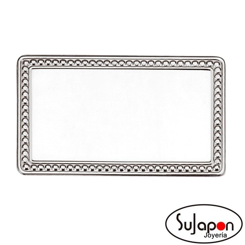 LÁMINA DE ALUMINIO RECTANGULAR CON "PERLITAS"