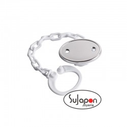 CHUPETERO PLATA  OVALADO LISO