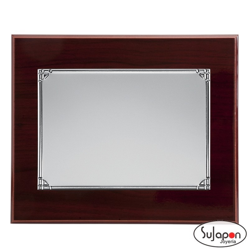 PLACA CONMEMORATIVA MADERA Y ALUMINIO