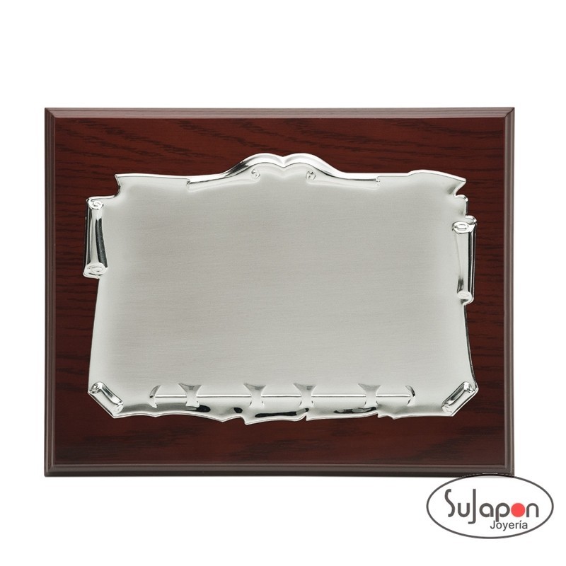 PLACA CONMEMORATIVA MADERA Y METAL