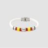 Pulsera Almonte cuero trenzado blanca