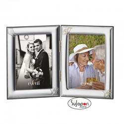 Marco de foto 50 aniversario 13 X18 Plata  DOBLE