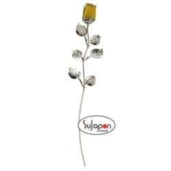 Rosa amarilla de tallo largo 30cm