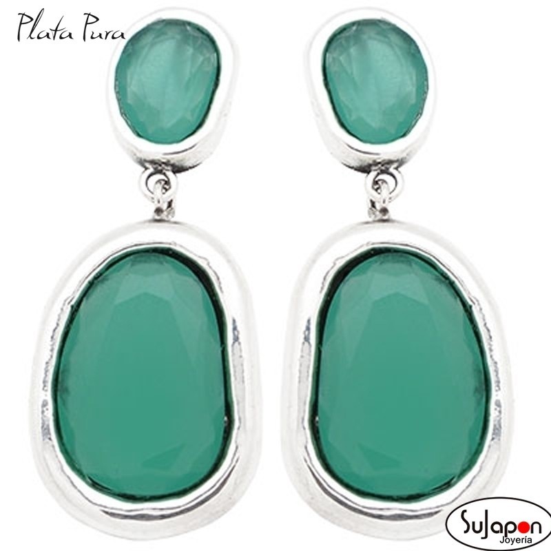 PENDIENTES TERBIUM DESIGUAL PLATA PURA