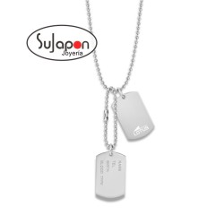 COLLAR CHAPAS TIPO MILITAR LOTUS STYLE LS2139-1/1