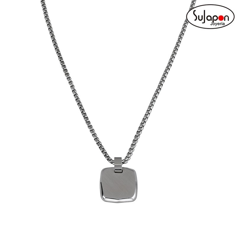 CADENA Y COLGANTE DE ACERO BREIL, SELLO B