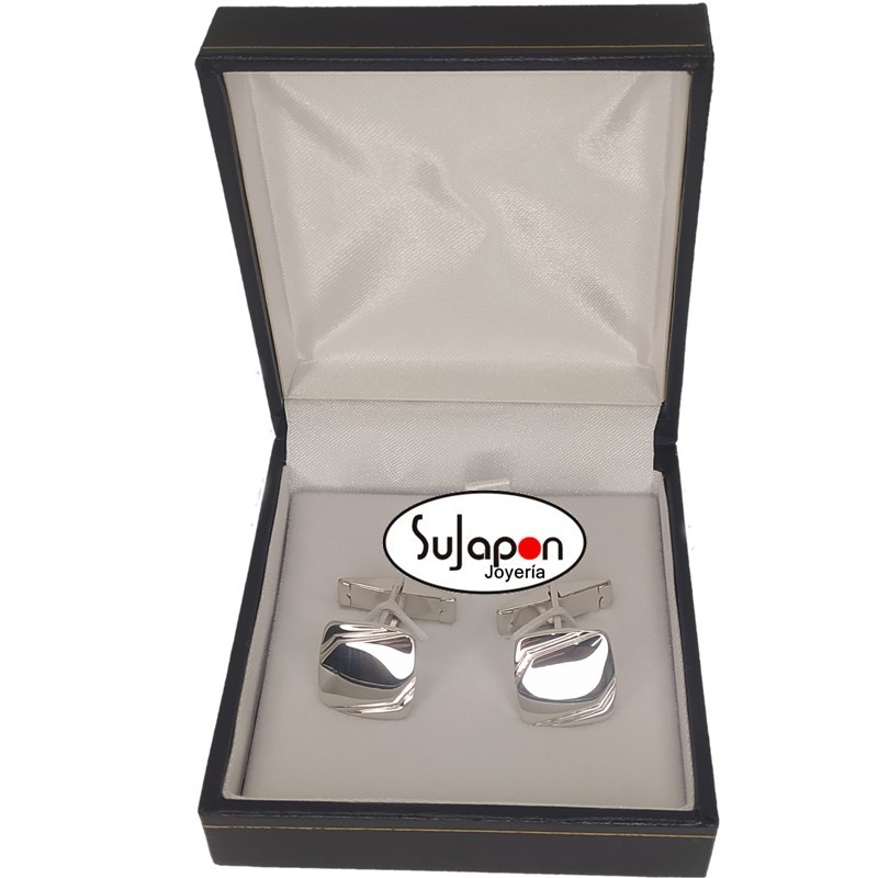 GEMELOS DE PLATA CUADRADOS