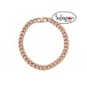 PULSERA ACERO CHAPADO ROSA LISKA JOYAS