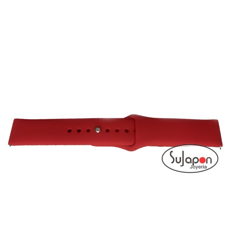 CORREA SILICONA ROJA PARA SMARTWATCH O RELOJ