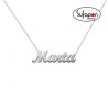 GARGANTILLA PLATA CON NOMBRE LETRA CLÁSICA