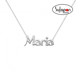 GARGANTILLA PLATA CON NOMBRE LETRA ORIGINAL