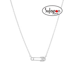 GARGANTILLA PLATA CON IMPERDIBLE MAREA