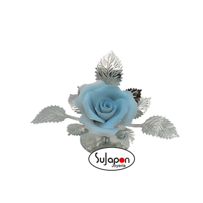 Figura Rosa Celeste de 7 cm. alto