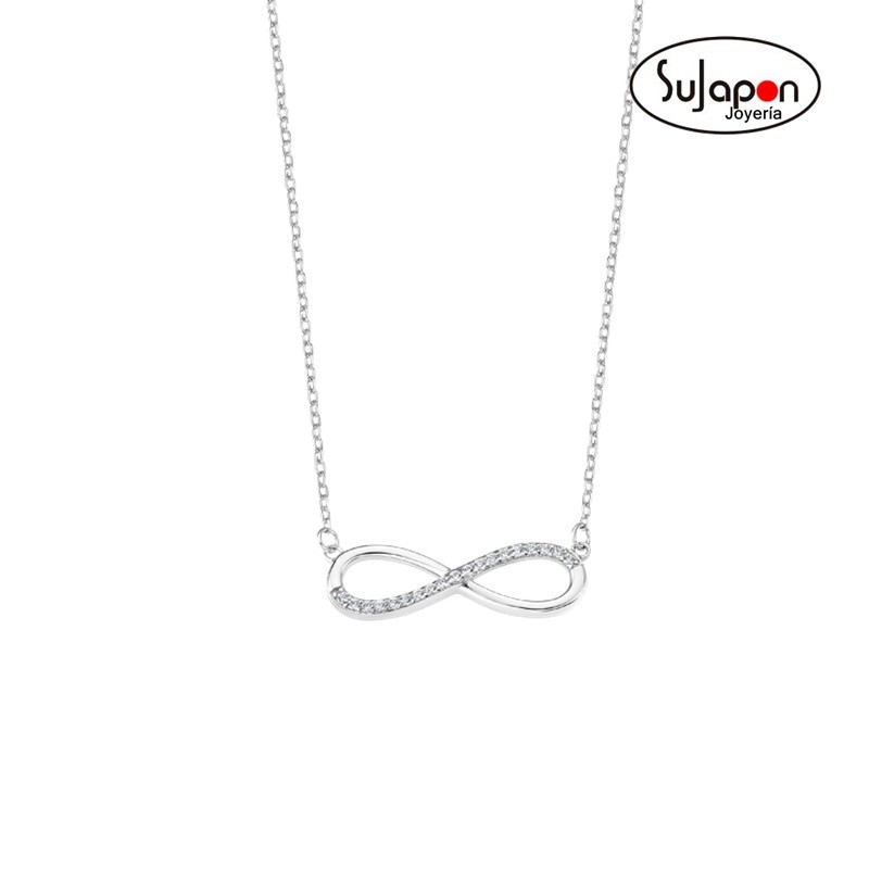Gargantilla Lotus Silver con Infinito con circonitas