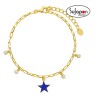 PULSERA PLATACHAPADA CON ESTRELLA AZUL DE MAREA