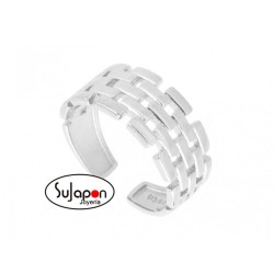 Sortija Liska en plata calada ajustable