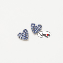 PENDIENTES CORAZÓN STARLIGHT SAPPHIRE DE AGATHA