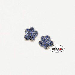 PENDIENTES FLOR  STARLIGHT AZUL DE AGATHA