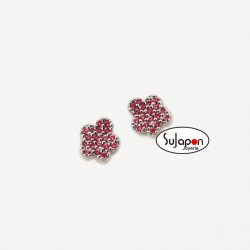 PENDIENTES FLOR  STARLIGHT FUCSIA DE AGATHA