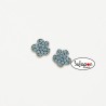PENDIENTES FLOR  STARLIGHT TURQUESA DE AGATHA