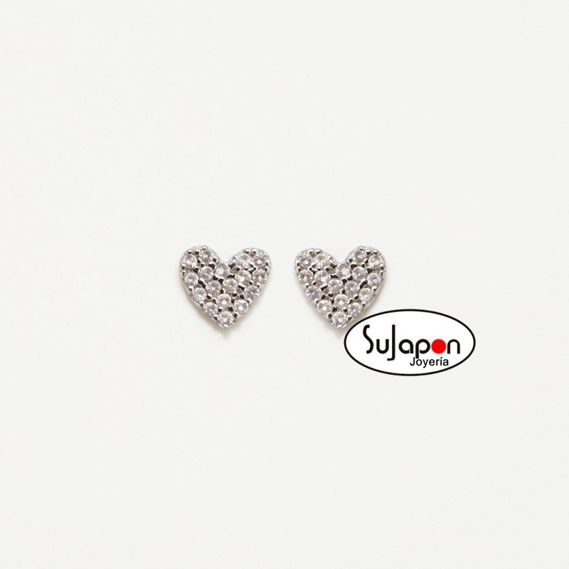 PENDIENTES CORAZÓN STARLIGHT ROSA CLARO DE AGATHA