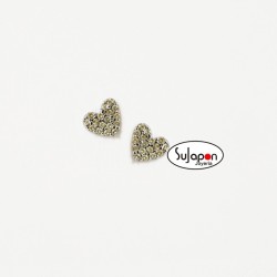 PENDIENTES CORAZÓN STARLIGHT OLIVINA DE AGATHA