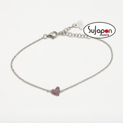 PULSERA CORAZÓN STARLIGHT PURPLE DE AGATHA