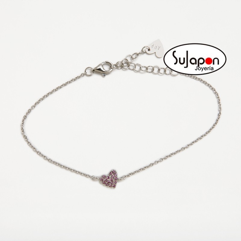 PULSERA CORAZÓN STARLIGHT PURPLE DE AGATHA