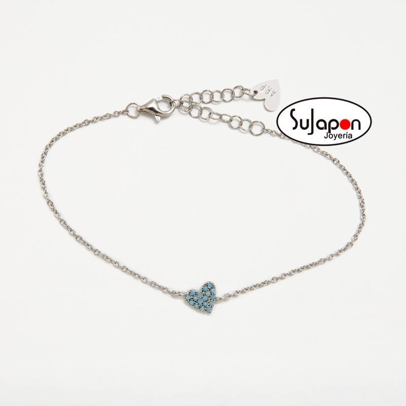 PULSERA CORAZÓN STARLIGHT TURQUESA DE AGATHA