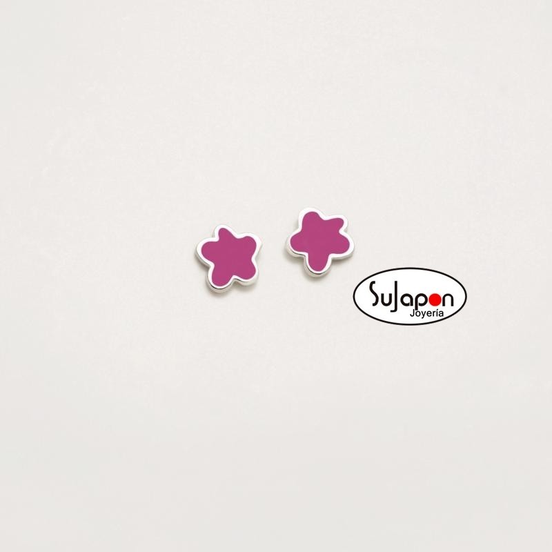 PENDIENTES SUPERAGATHA FLOR ROSA DE AGATHA