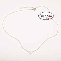 GARGANTILLA SUPERAGATHA CORAZÓN ROSA PASTEL DE AGATHA