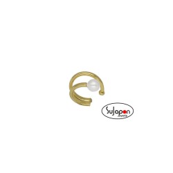 PENDIENTE EAR CUFF CHAPADO CON PERLA VICTORIA CRUZ