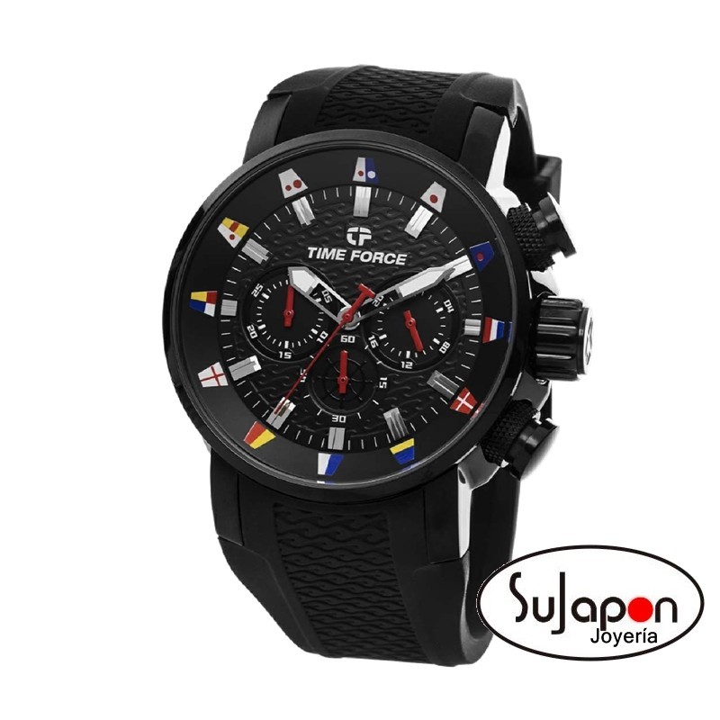 RELOJ TIME FORCE SAILING NEGRO