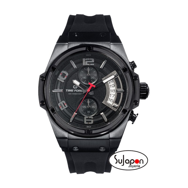 RELOJ TIME FORCE VORTEX NEGRO