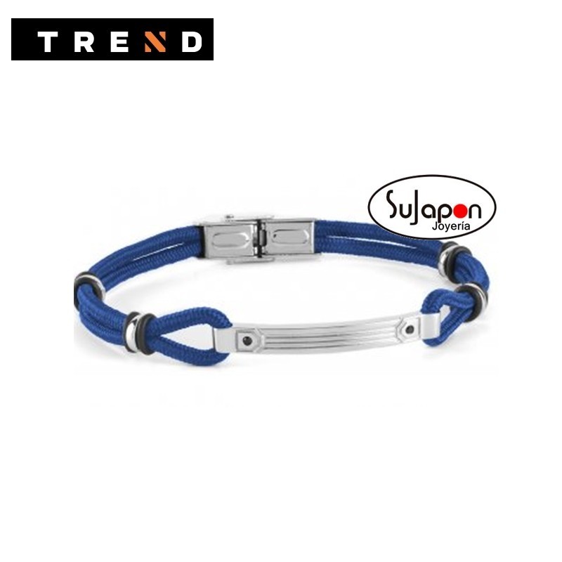 PULSERA HILO AZUL Y ACERO TREND Hindo Kush