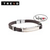 PULSERA CUERO Y ACERO TREND MARRÓN Kunlun