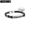 PULSERA CUERO Y ACERO TREND NEGRA Yablonoi
