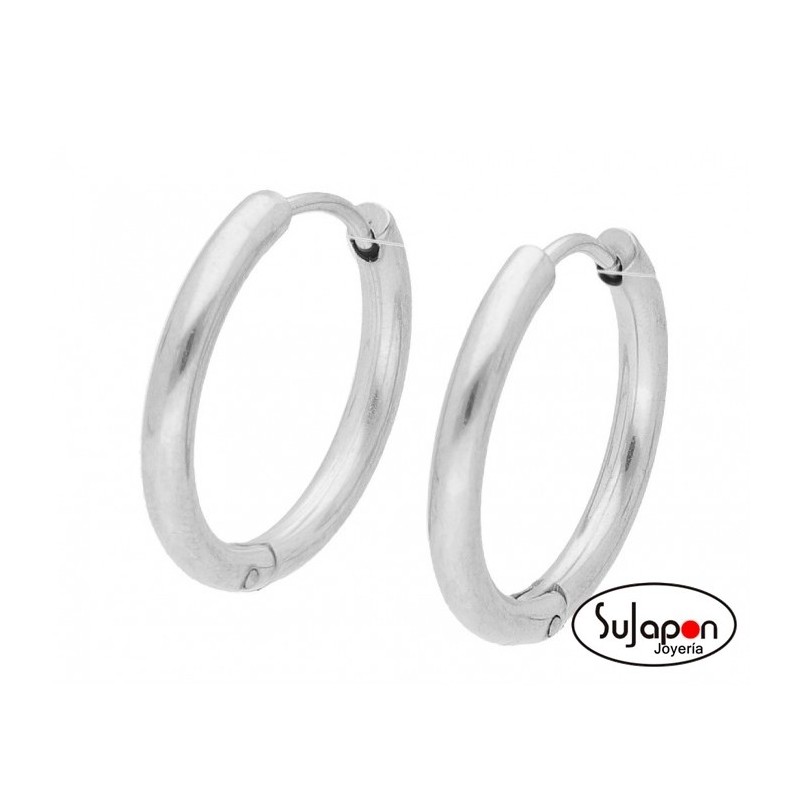 PENDIENTE ARO DE ACERO LISKA DE 14 mm.