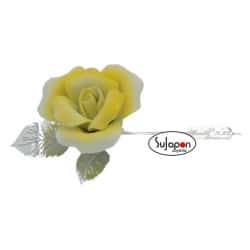 Figura Rosa amarilla de 10 cm.