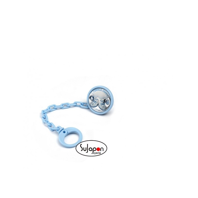 CHUPETERO PLATA ZAPATITOS BLANCO